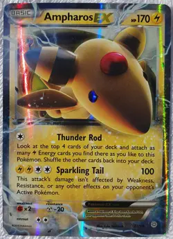 Pokemon 1x Ampharos EX 27/98 Holo Ultra Rare XY - Ancient Origins Near Mint - Image 3