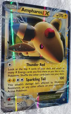 Pokemon 1x Ampharos EX 27/98 Holo Ultra Rare XY - Ancient Origins Near Mint - Image 5