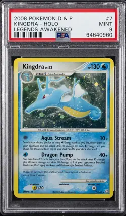 2008 POKEMON DIAMOND & PEARL LEGENDS AWAKENED #7 KINGDRA-HOLO PSA 9 - Image 1