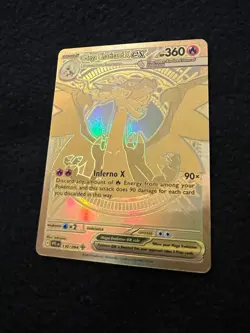 NM Mega Charizard X ex 130/094 Phantasmal Flames Gold Hyper Rare Pokemon Card - Image 2