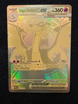 NM Mega Charizard X ex 130/094 Phantasmal Flames Gold Hyper Rare Pokemon Card - Image 3