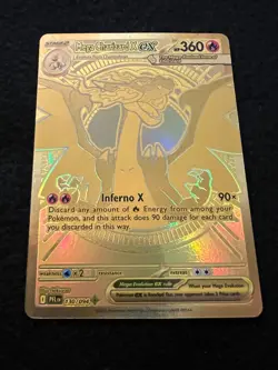 NM Mega Charizard X ex 130/094 Phantasmal Flames Gold Hyper Rare Pokemon Card - Image 4