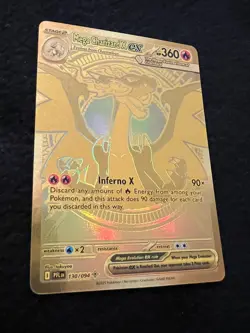 NM Mega Charizard X ex 130/094 Phantasmal Flames Gold Hyper Rare Pokemon Card - Image 5