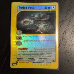 Buried Fossil 47/144 Common Skyridge Reverse Holo Pokemon Card LP/MP - Image 1