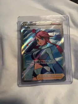 Pokemon TCG Skyla Holo Ultra Rare Full Art Card Shining Fates 072/072 - Image 1