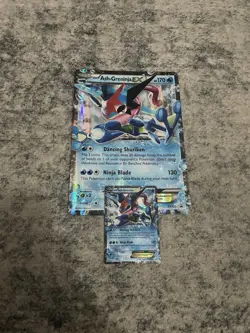 Pokemon TCG Ash-Greninja EX XY133 Blackstar Promo 2016 NM 2 Big And Small Cards - Image 1