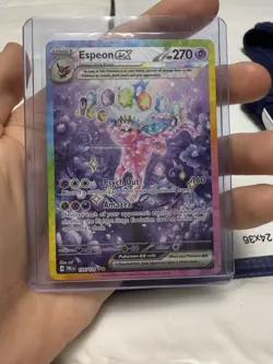 Pokemon TCG Espeon EX Prismatic Evolutions Holo Card 155/131 Near Mint Condition - Image 1