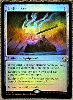 Leyline Axe 129 Foil Foundations FDN Magic the Gathering - Image 1