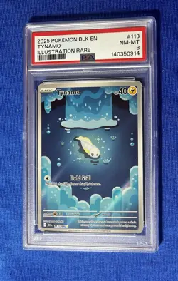 2025 POKEMON BLK EN-BLACK BOLT ILLUSTRATION RARE #113 TYNAMO PSA 8 - Image 1