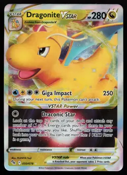 Dragonite VSTAR 050/078 Ultra Rare Pokemon GO Pokemon Card - Image 1