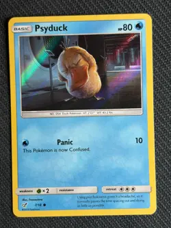 Psyduck 7/18~ Detective Pikachu holo ~ Cute Pokemon TCG - Image 1