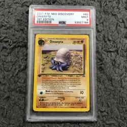 2001 Pokemon Neo Discovery 1st Edition Omanyte #60 PSA 9 - Image 1