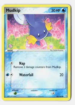 Mudkip 58/100 - Crystal Guardians Vintage Pokemon TCG LP-NM - Image 1