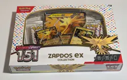 Pokemon 151 Zapdos ex Collection Box 4 Booster Packs - Image 1