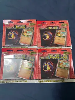 Pokemon TCG Ascended Heroes Tech Sticker Collection x4 Sealed (Charmander) - Image 1