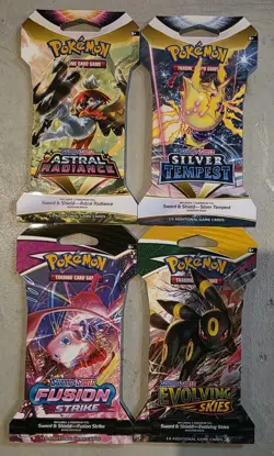 Pokemon SWSH Era Sleeved Booster Pack lot of 4 incl. Evolving Skies- *Brand New* - Image 1