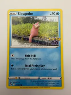 #019/078 Slowpoke Normal Common - Pokemon Go English NM - Image 1
