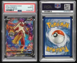 Full Art - Blaziken V Pokemon Sword & Shield Chilling Reign PSA 10 GEM MT - Image 3