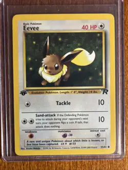 [LP+] 2000 Pokemon Team Rocket Eevee 1st Edition #55/82 Common - Image 1