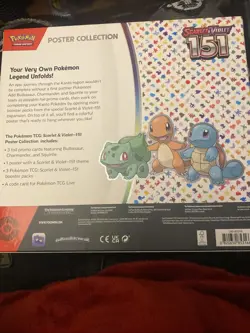Pokemon TCG Scarlet & Violet 151 Poster Collection Box 3 Packs 820650853166 - Image 2