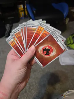 Pokemon TCG Fire Energy Holo Lot Of 9 NM Black Bolt White Flare S&V - Image 1
