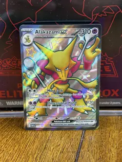 Pokemon TCG - Alakazam ex 215/091 Ultra Rare Shiny Paldean Fates Near Mint - Image 1
