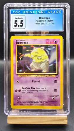 2000 Pokemon Base Set 2 Drowzee CGC 5.5 - Image 1