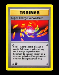 1999 Pokemon SUPER ENERGY REMOVAL Base Set 1ST EDITION DUTCH Rare Card 79/102 NM - Image 1
