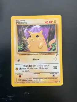 Pokemon Vintage Pikachu Card Base Set 2 #87 WotC 1999-2000 - Image 1