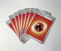 2023 Pokemon TCG 8X Basic Fire Energy Cards - Image 1