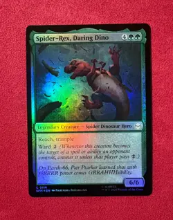 Spider-Rex, Daring Dino - Magic MTG SPM Marvel’s Spider-Man #116 Foil - Image 1