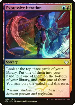 Magic The Gathering MTG EXPRESSIVE ITERATION FOIL Strixhaven: School of Mages NM - Image 1