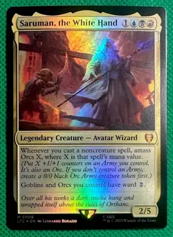 MTG Saruman, the White Hand: the Lord of the Rings Foil Mythic NMMT M 0008 - Image 1
