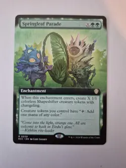 1x Extended Art Springleaf Parade, MTG, Lorwyn Eclipsed, Magic, 0039 NM x1 - Image 1