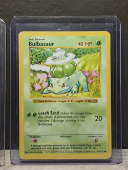 Pokemon TCG Charmander 46/102 Bulbasaur 44/102 Shadowless Base Set LP - Image 2