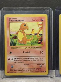Pokemon TCG Charmander 46/102 Bulbasaur 44/102 Shadowless Base Set LP - Image 3