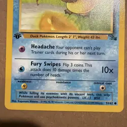 1st Edition Psyduck 53/62 - Fossil - Common - Pokemon TCG - Image 3