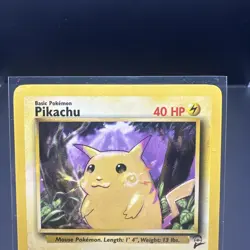 PIKACHU 1999 POKEMON ORIGINAL BASE SET 2 YELLOW CHEEKS A 87/130 Q5276 - Image 3