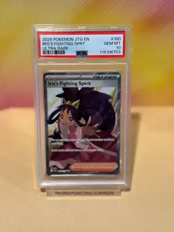 2025 POKEMON JTG EN-JOURNEY TOGETHER ULTRA RARE IRIS'S FIGHTING SPIRIT PSA 10 - Image 1