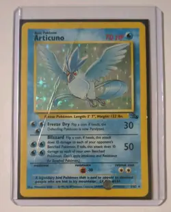 Pokemon Articuno 2/62 Fossil Unlimited Holo Rare Vintage Heavily Played - Image 1