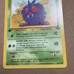 Pokemon TCG 1st Edition Venonat 63/64 Jungle Common - Image 3