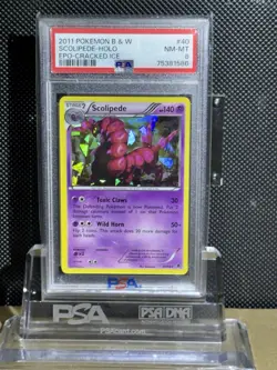 2011 Pokemon B & W EMERGING CRACKED ICE POWERS SCOLIPEDE HOLO 40/98 PSA 8 - Image 1