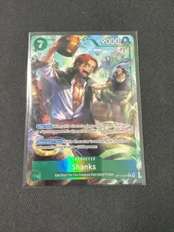 One Piece Shanks OP14-027 Alt Art R The Azure Sea's Seven English NM - Image 1