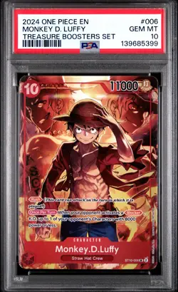 2024 ONE PIECE PROMOS TREASURE BOOSTERS SET #006 MONKEY D. LUFFY PSA 10 - Image 1
