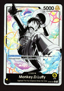 Monkey D. Luffy ST29-001 Alternate Art Promo One Piece STARTER DECK Egghead NM 1 - Image 1