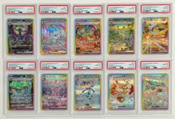 PSA 10 COMPLETE SET OF 10 CARD UMBREON EEVEE SYLVEON TERASTAL FESTIVAL SAR - Image 1