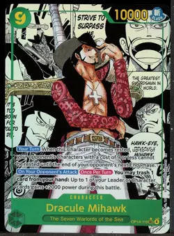 Mihawk OP14-119 SEC Manga Alt Art The Azure Sea's Seven ONE PIECE Card ENGLISH - Image 1