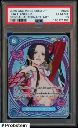 PSA 10 Boa Hancock EB03-026 SP SR Parallel ONE PIECE Card Heroines edition 2025 - Image 1
