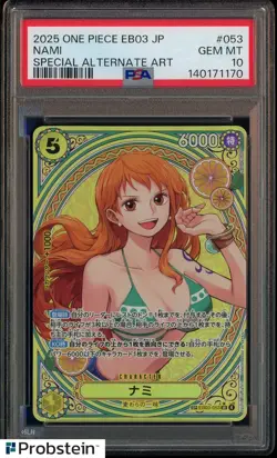 PSA 10 Nami EB03-053 SP SR Parallel ONE PIECE Card Heroines edition 2025 - Image 1