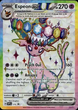 Espeon ex SVP 175 Holofoil Scarlet & Violet Promo Cards Multi Item Discount NM - Image 1